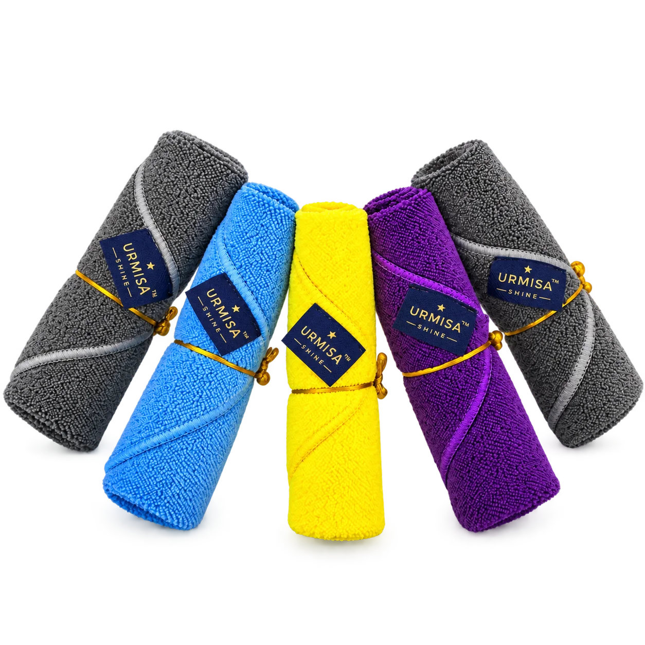 The full URMISA SHINE microfiber colour range